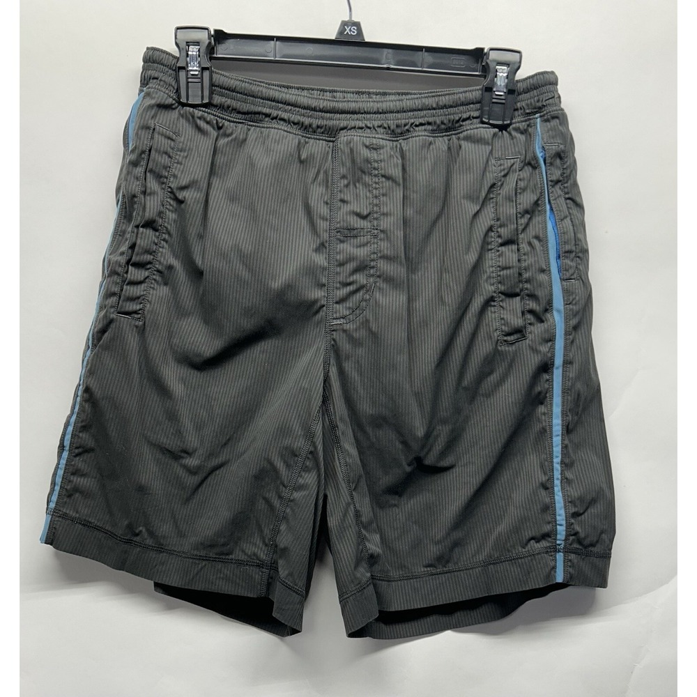 Lululemon Mens Size M Gray Drawstring Pace Breaker Lined Athletic Shorts (S3)